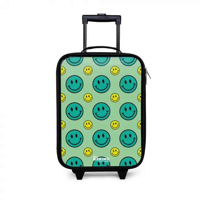 Kinderkoffer - Schwarz - Alles lächelt grün