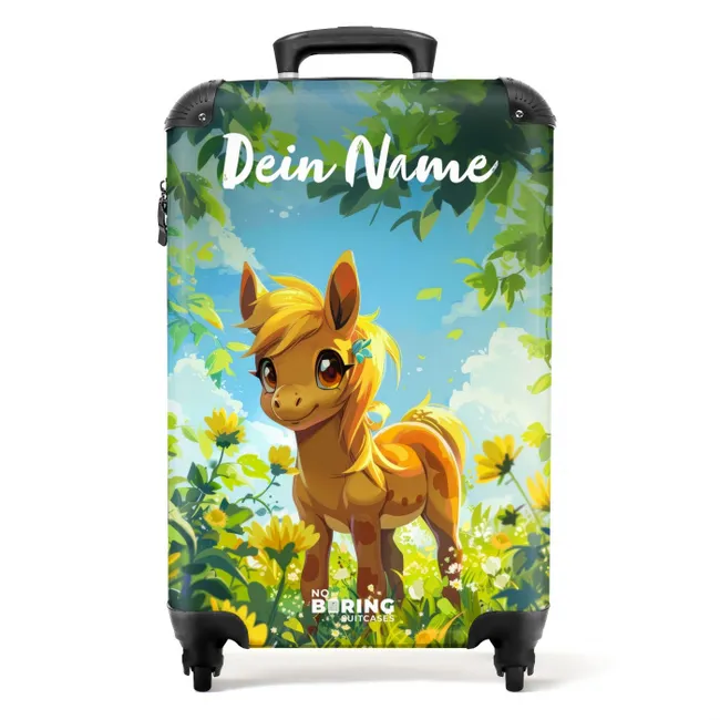 Koffer mit Name – Sonniges Pony