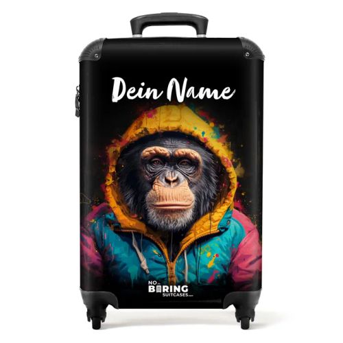 Affe mit bunter Weste