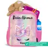 Eenhoorn - Glitters - Regenboog - Pastel Kinderrugzak - Roze middel -inhoud_DE