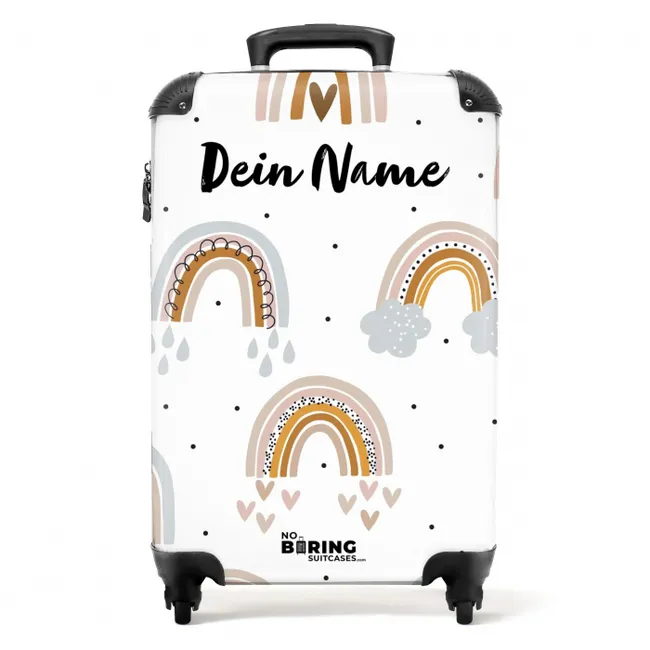 Koffer mit Name – Regenbogen Regen