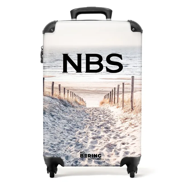 Koffer mit Name - Sandweg in den Dünen