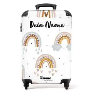 Koffer mit Name - Regenbogenregen