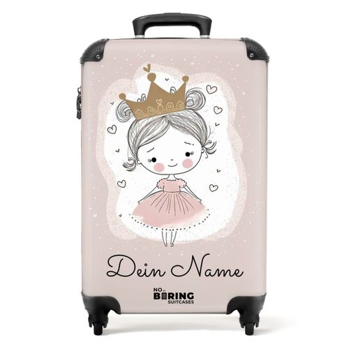 Prinzessin auf bunter Hintergrund mit Herzen