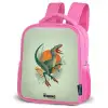 Dier - Dino - Natuur Kinderrugzak - Roze middel -schuin