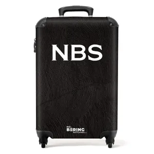 Koffer mit Name - Schwarzer Beton