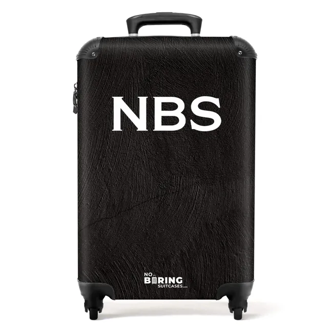 Koffer mit Name - Schwarzer Beton