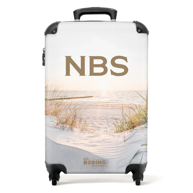 Koffer mit Name - Dünen mit Meer