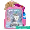 Ijsbeer - Kroon - Winter Kinderrugzak - Roze middel -inhoud_DE