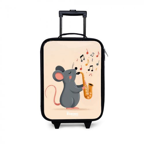 Graue Maus mit Saxophon
