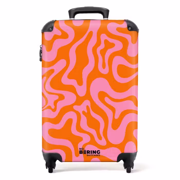 Koffer - Abstrakt - Bio-Rosa/Orange