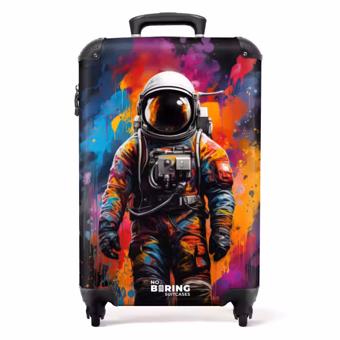 Koffer - Astronaut umgeben von Graffiti