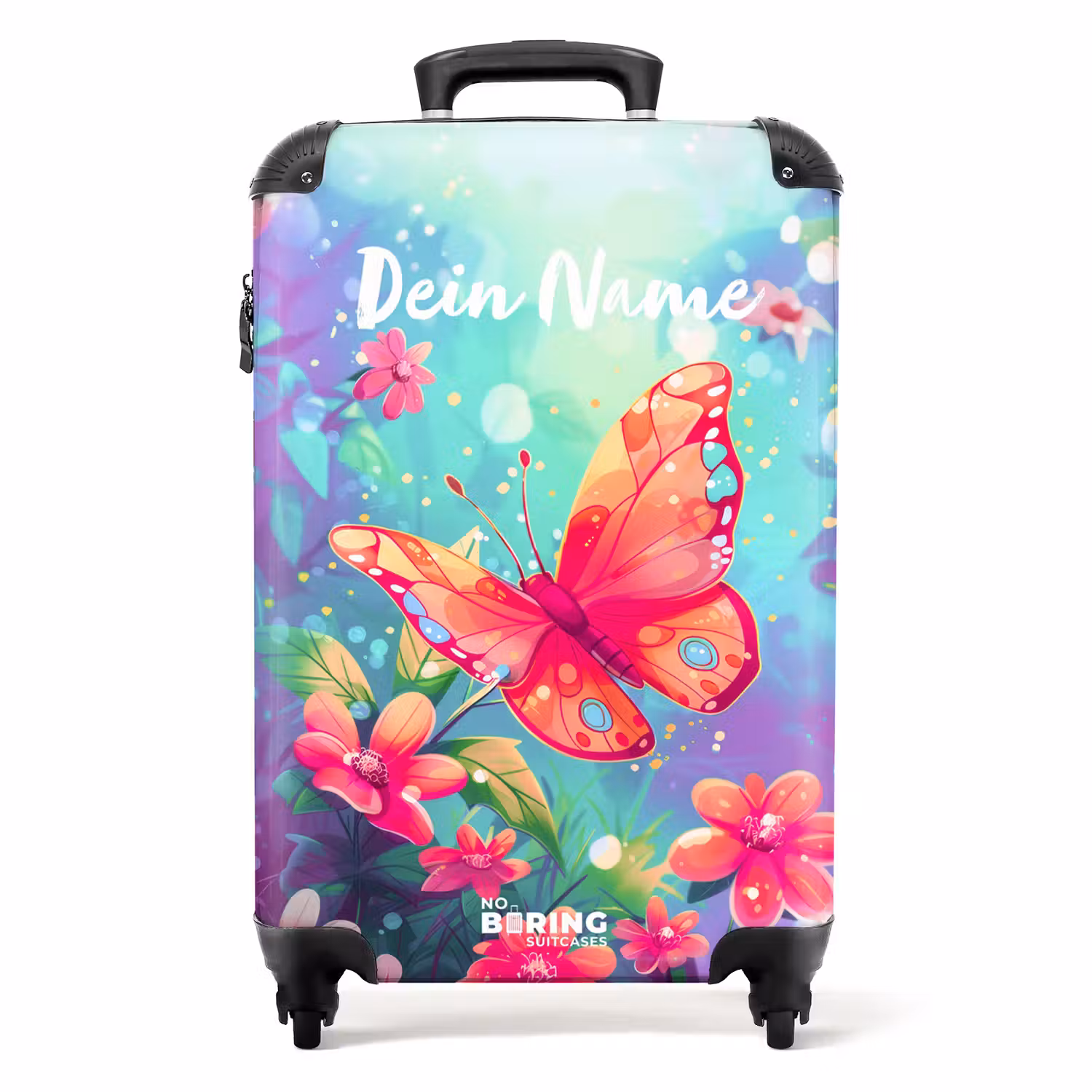Koffer mit Name - Atemberaubender Schmetterling