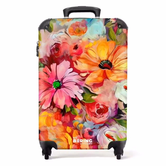 Koffer - Blumen - Farbenfroh - Kunst - Ölgemälde