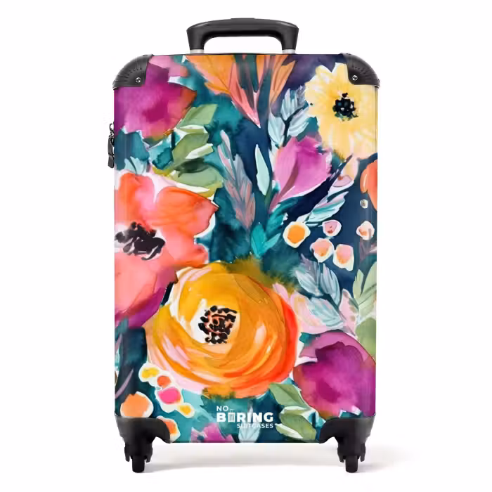 Koffer - Blumen - Ölfarbe - Kunst - Natur