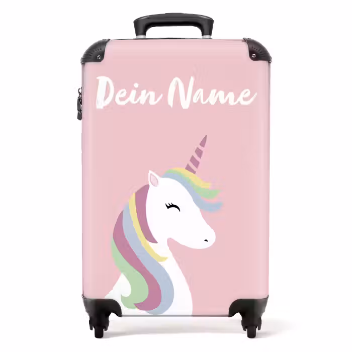 Koffer mit Name - Cartoonicorn