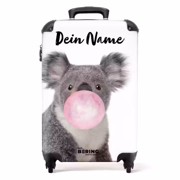Koffer mit Name - Kaugummi-Koala