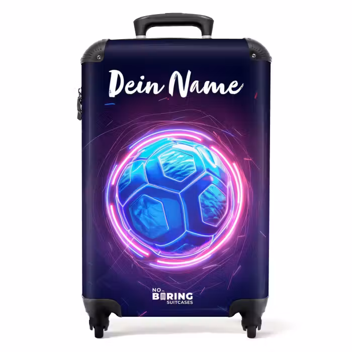 Koffer mit Name - Neon-Ball