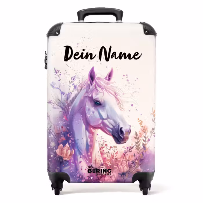 Koffer mit Name - Perlenartiges Pony