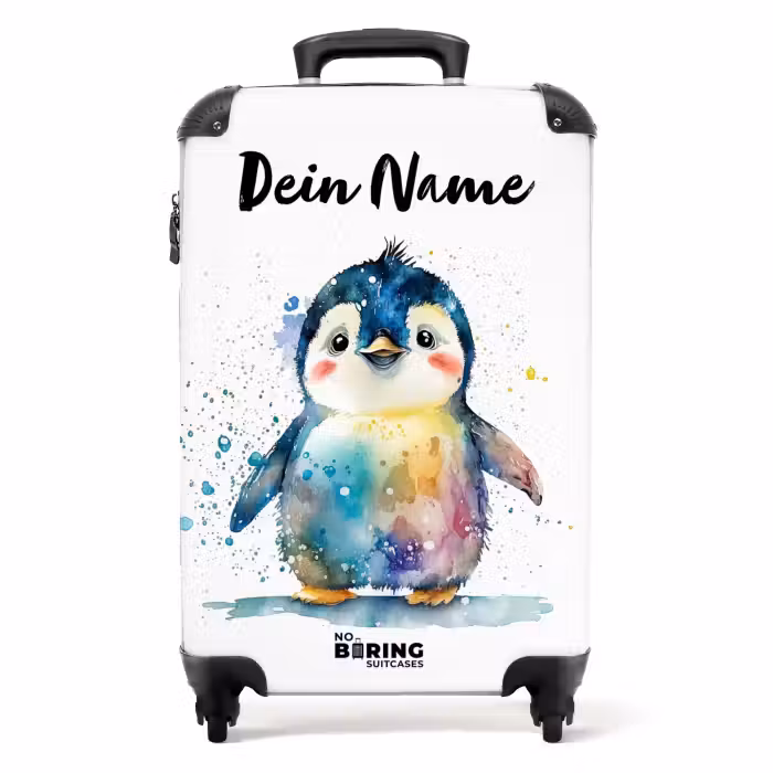 Koffer mit Name - Picasso-Pinguin
