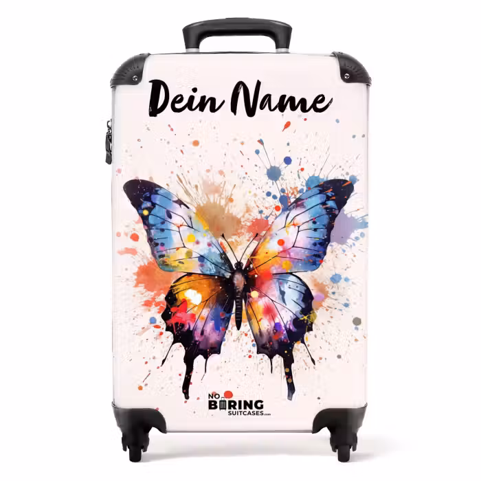 Koffer mit Name - Schmetterlingsexplosion