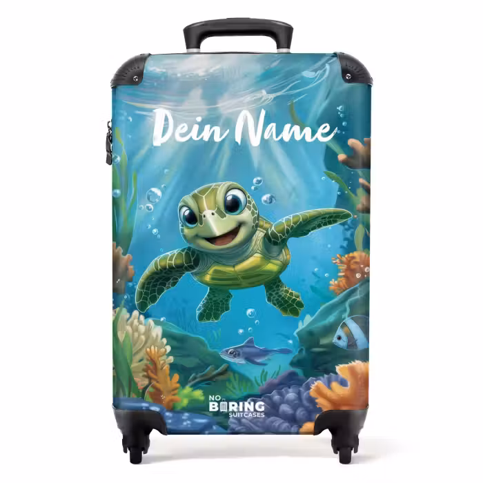 Koffer mit Name - Zippy Meeresschildkröte