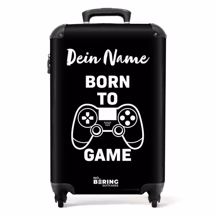 Koffer mit Name - Zum Spielen geboren
