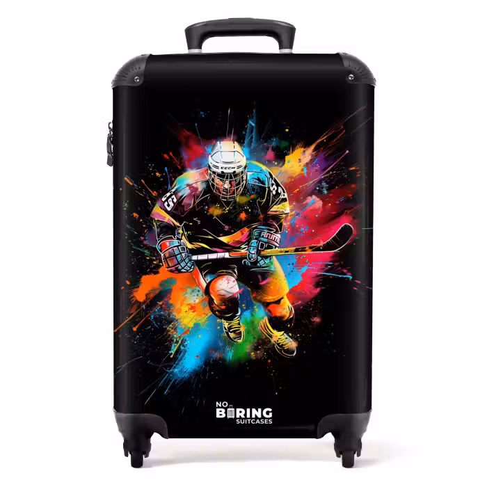 Koffer - Eishockey mit Graffiti