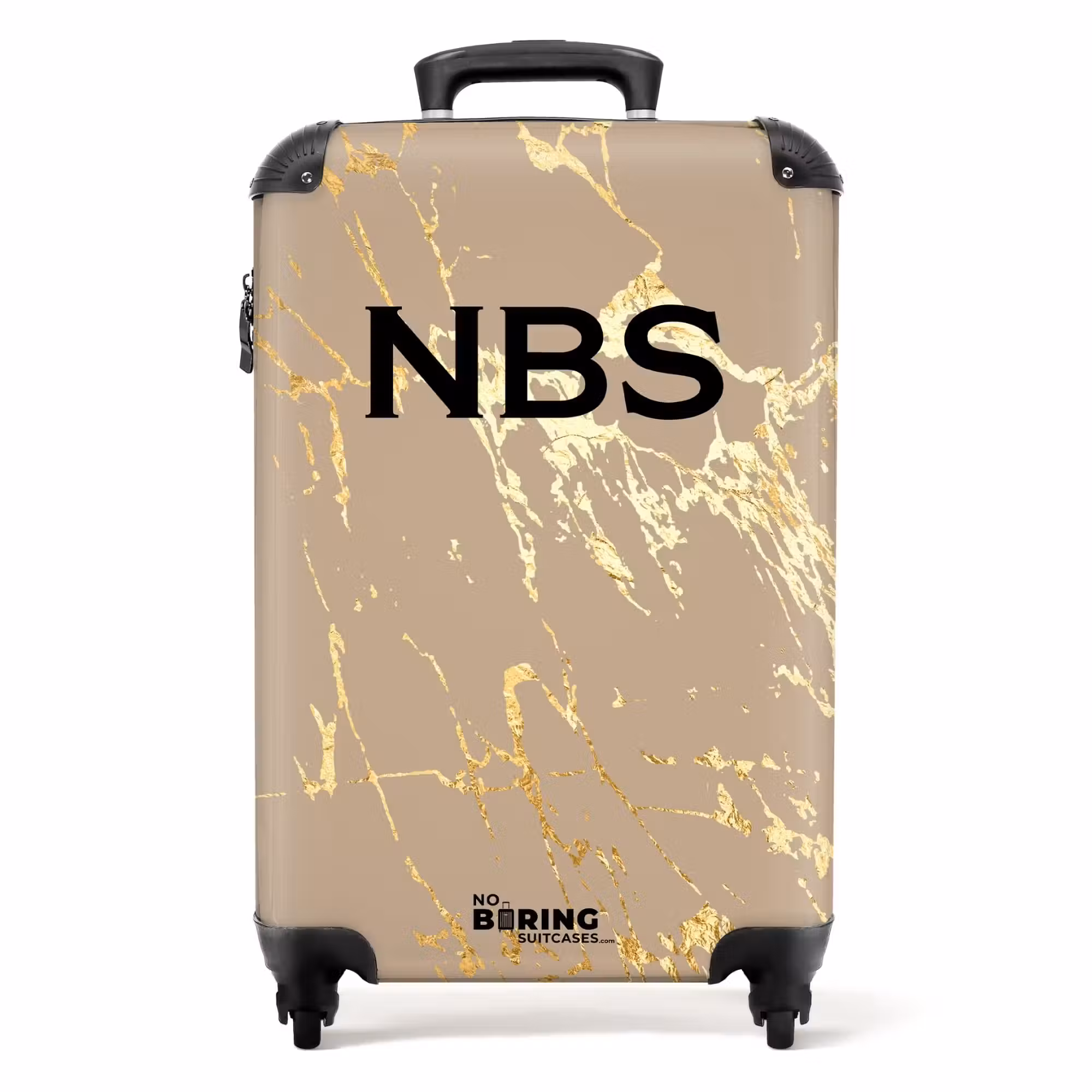 Koffer mit Name - Goldener Marmor