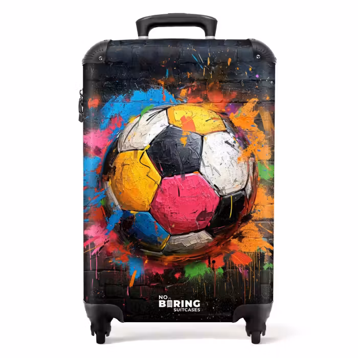 Koffer - Graffiti-Fußball mit bunten Farben