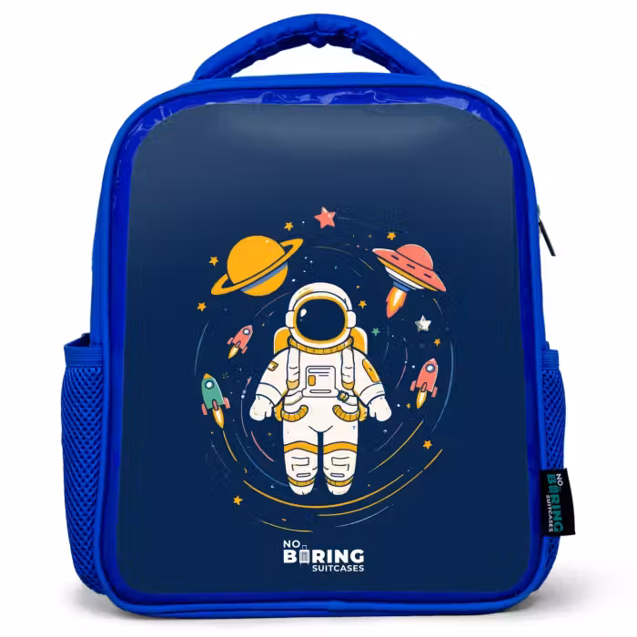 Kinderrucksack - Blau - Astronaut - Planet - Sterne - Rakete