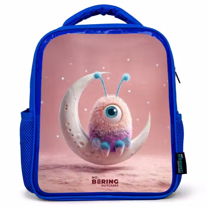 Kinderrucksack - Blau - Mondwippe mit Fluffy Weasel