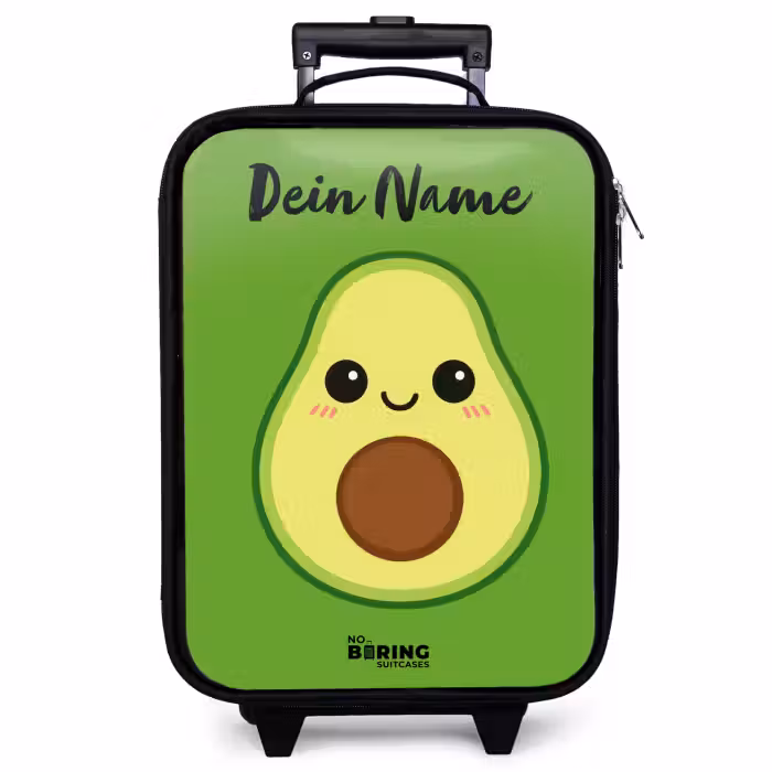 Kinderkoffer mit Name - Kawai - Avocado - Grün