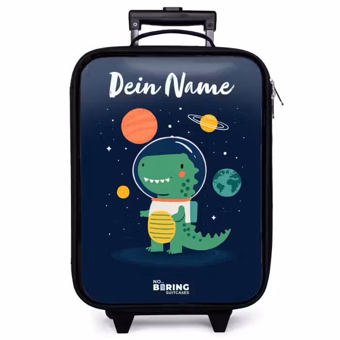 Kinderkoffer mit Name - Weltraum - Dino - Planeten - Sterne
