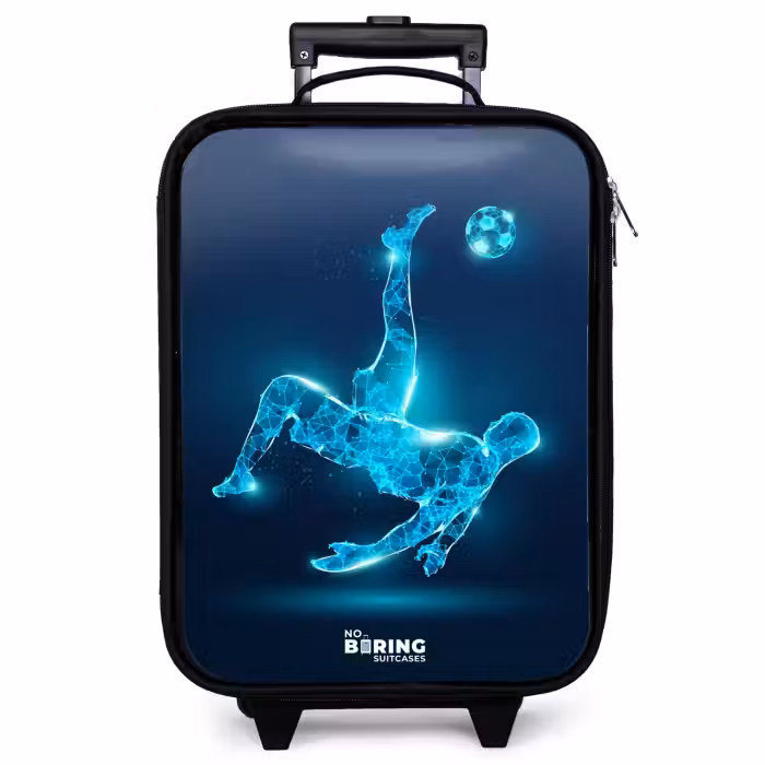 Kinderkoffer - Omake in blauem Neon-Fußball