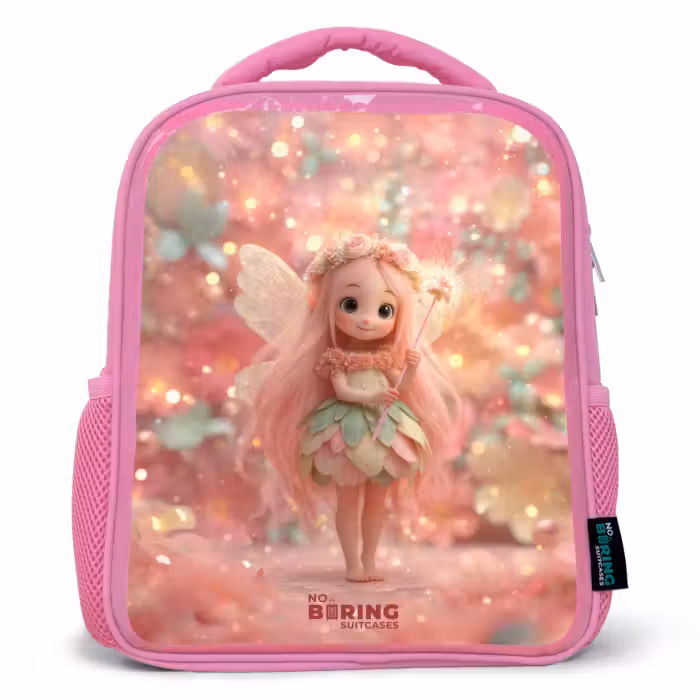 Rucksack Kind - Rosa - Blumenfee in rosa Märchenwelt