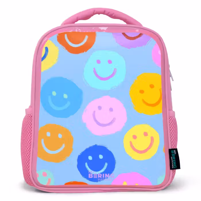 Rucksack Kind - Rosa - Heiteres Muster von Smileys