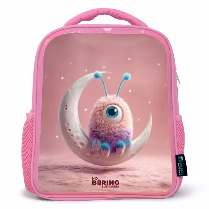 Rucksack Kind - Rosa - Mondwippe mit Fluffy Weasel