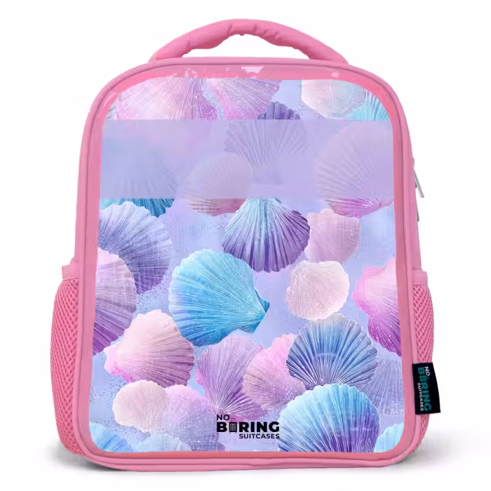 Rucksack Kind - Rosa - Muscheln - Lila - Blau - Muster