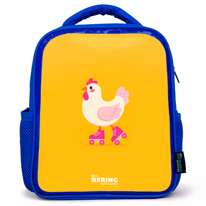 Kinderrucksack - Blau - Kip - Rollschuhe - Gelb