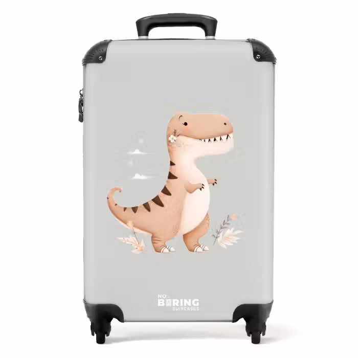 Koffer - Dino in den Farben Beige und Grau
