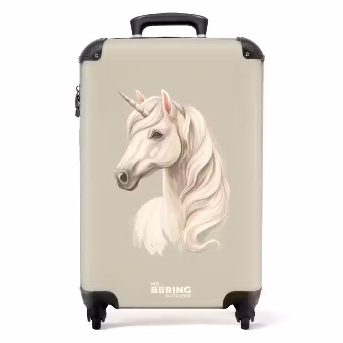 Koffer - Einhorn in neutralen Farben