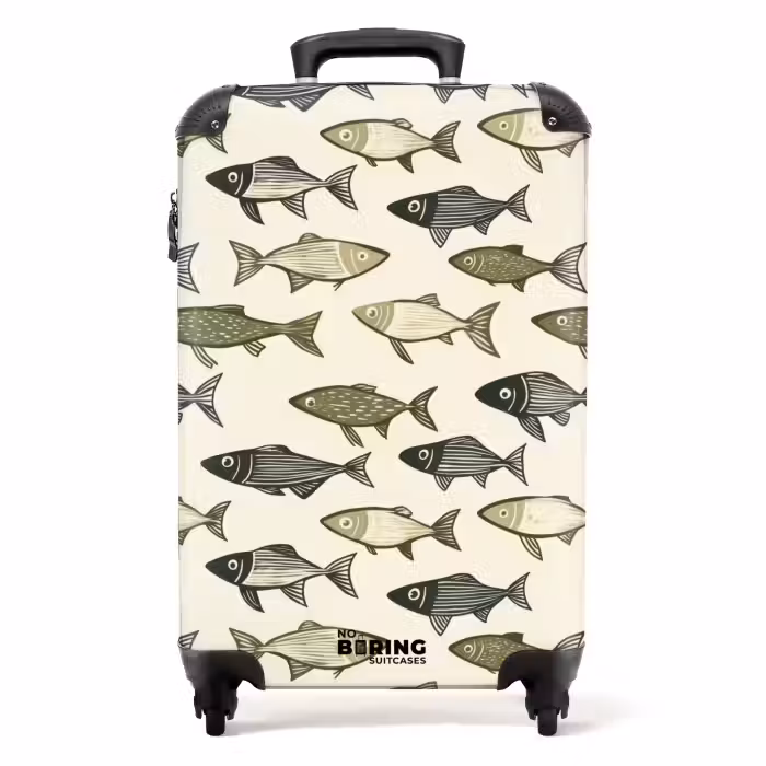 Koffer - Fische - Klassisch - Grün