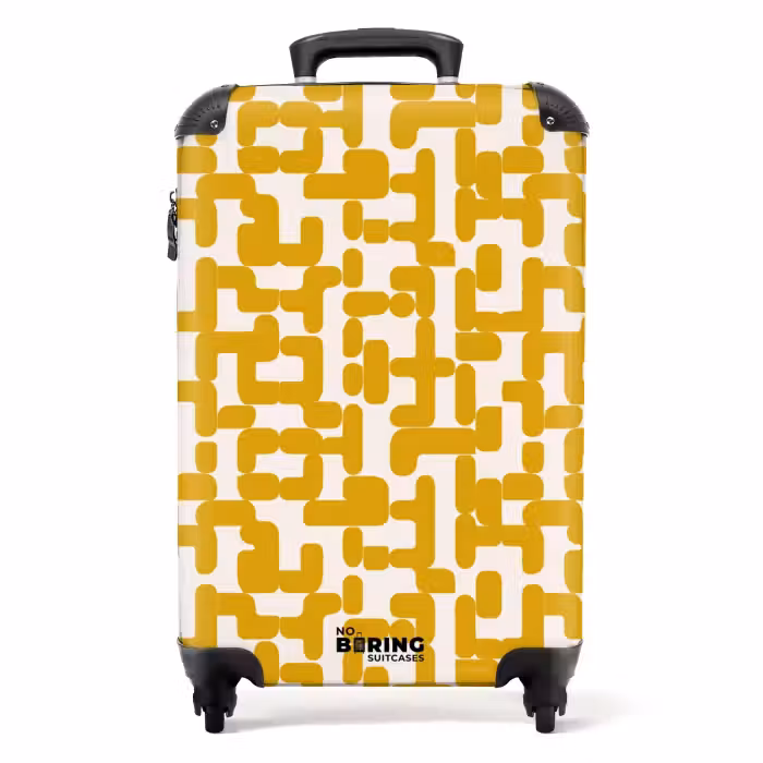 Koffer - Gelb - Beige - Muster