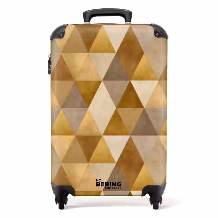 Koffer - Geometrisch - Dreieck - Gold