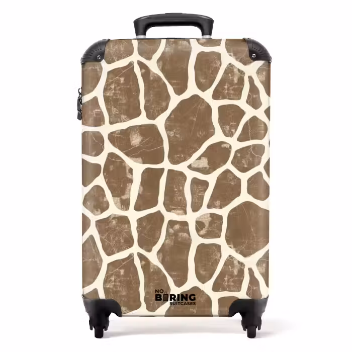 Koffer - Giraffe - Muster - Beige - Braun