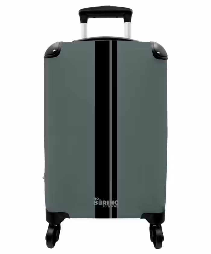Koffer - Grüner Hintergrund mit doppelten vertikalen Streifen