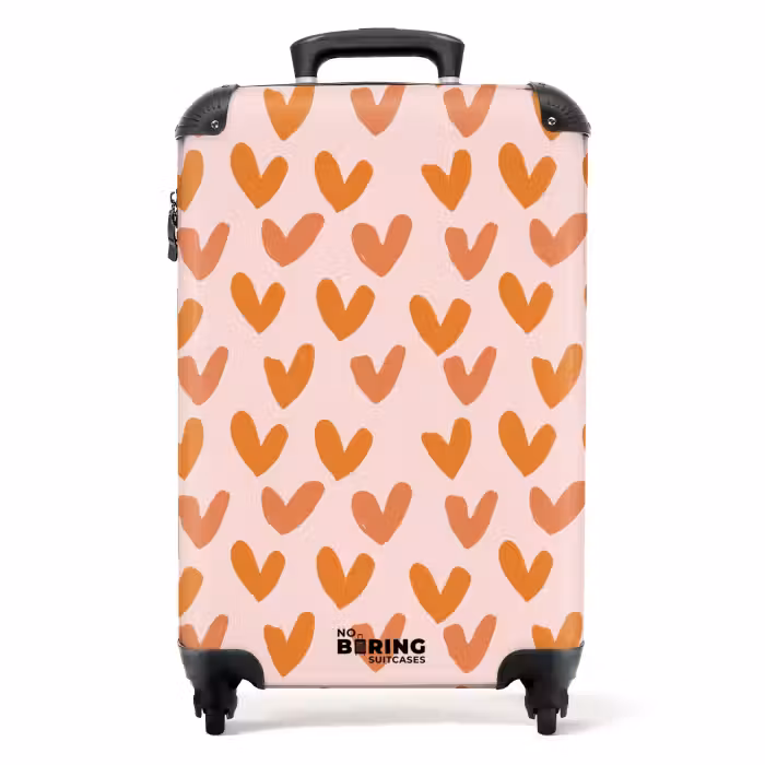 Koffer - Herzen - Signiert - Orange