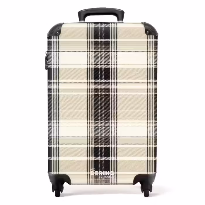 Koffer - Klassisches Karomuster in Beige