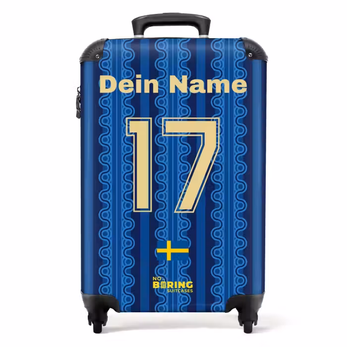 Koffer mit Name - Auswärtstrikot von Schweden
